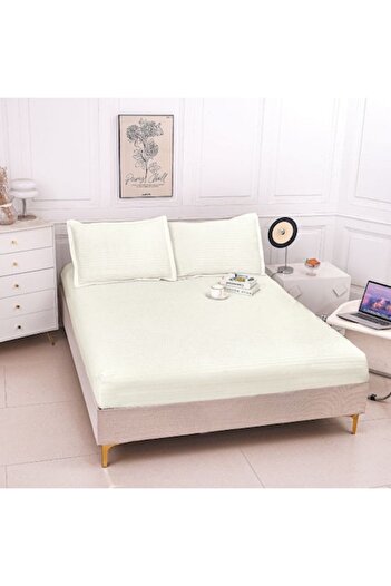 Casa de Vis Fitted sheet with elastic + 2 pillowcases, 180/200,