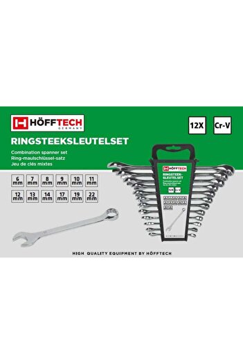 HöffTech Germany Set of 12 Cr-V FP combination wrenches