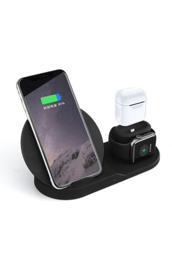 TEHNOSHOP 3 in 1 Fast Charge wireless charger, phone, smartwatch and headphones