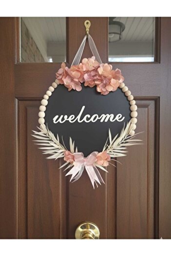 Marka Tasarim Wooden Beaded Door Ornament Welcome Home Gift