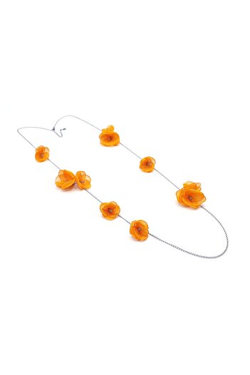 Corizmi Multifunctional jewelry, choker or long necklace, bracelet, veil flowers, Spring Bloom