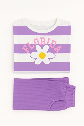 tunays shopping Girl's Florida Sunset Spanish Flare Pants Set