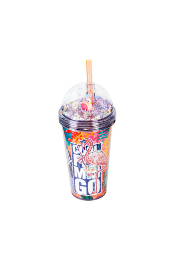 Emofom Lively 600 ml Children's Cup with Straw and Double Layer