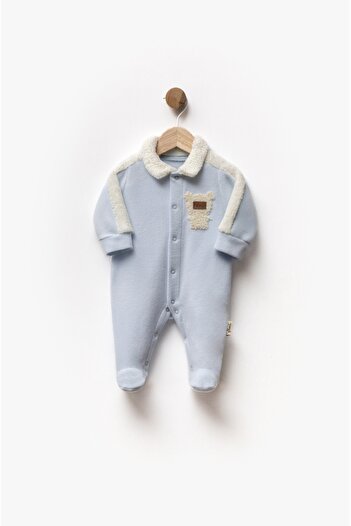 Momercy Bear Baby Boy Fleece-Velsoft Jumpsuit