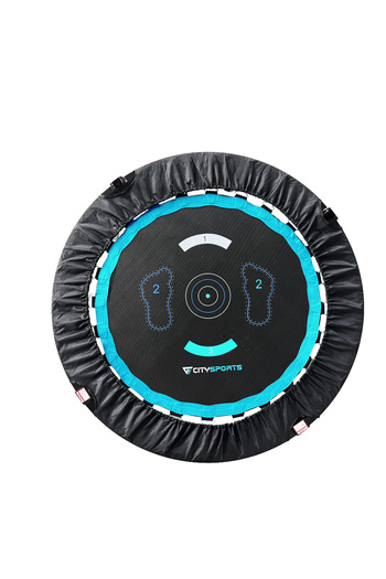 bigshot Fitness Trampoline CS-40, 30", Sponge Handle, Easy to Fold, Steel Frame, Black-Blue