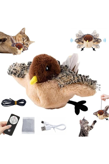 Sellix Cat Toy Flapping Wings Remote Control Interactive