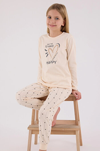 Kocabey 3434-2 Girls' Long Sleeve Pajama Set
