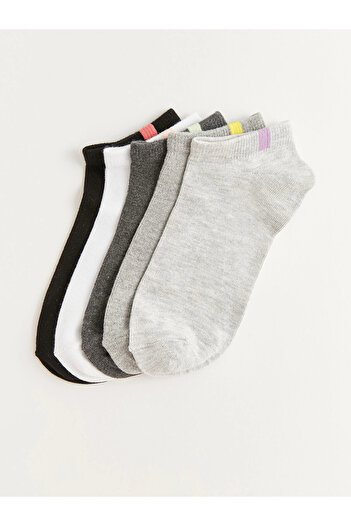 LC Waikiki Lcw Dream Gray Women's Flat Booties Socks 5-Pack