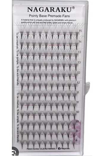 NAGARAKU 10 D Volüme Ipek Kirpik 0.7 Kalınlık C Kıvrım 8-15 Mm Boy Aralığı Mix Kutu