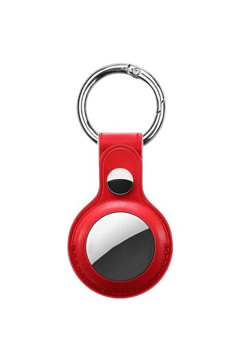 PadForce Stylish Apple AirTag Stylish Pouch - Red, Leather