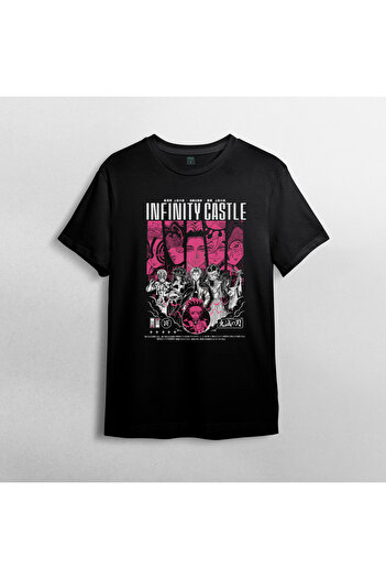 Pixxa Demon Slayer Infinity Castle Unisex 100% Cotton Crew Neck T-Shirt