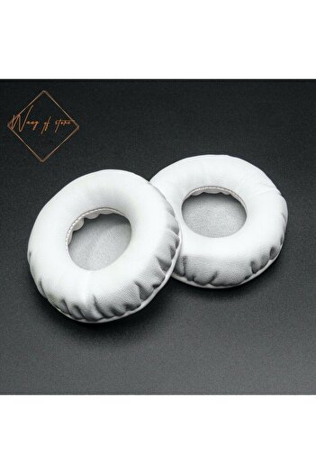 PadForce Set of 2 sponges + upper band sponge for Sennheiser HD25, HD25-1, HME25, HMEC25 - White, Leather