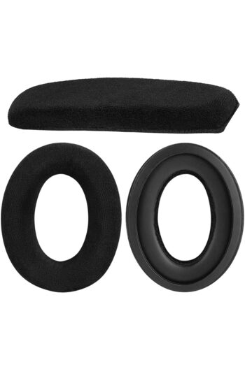 PadForce Set of 2 sponges + headband sponge for Sennheiser HD515, HD518, HD555, HD558, HD569, HD579 – Black