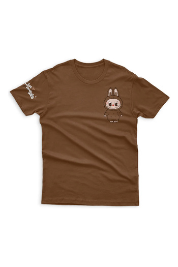 l'eivor Labubu Lovebuby Dear Couple Combination Coffee & Beige Cotton Double T-Shirt