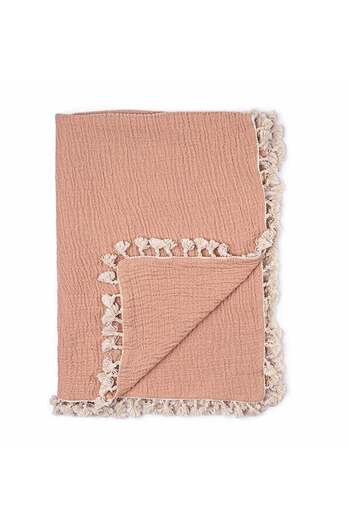 Crane Baby 6 Layer Muslin Blanket - Copper