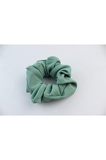 İLKYAZ Soft Crepe Fabric Rubber Buckle Bagel Buckle - Nile Green