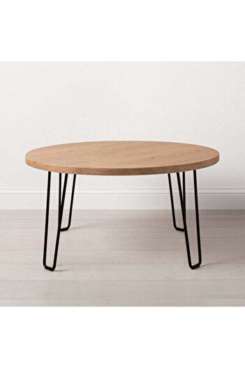 Generic SEALED - 91 CM - Wood & Wire Coffee Table Natural/Black - Hearth & Hand™ with Magnolia (A)
