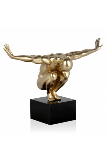 OEM Statuette of a man in balance, gold object decoration, L42cm