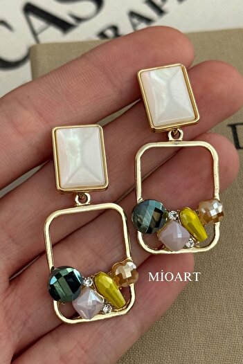 MioArt Women's Stylish Stone Earrings