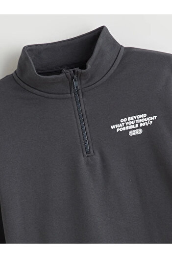 LC Waikiki Lcw kids anthracite crew neck boys' sweatshirt