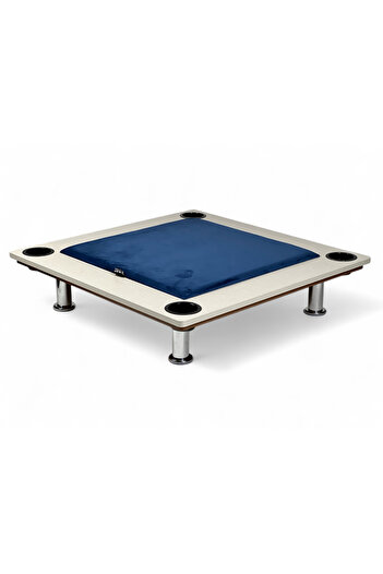 ALBADER 2 In 1 Floor Wooden Ploot Play Cards Table 80*80 Cm with Jackaroo Wooden Board Game