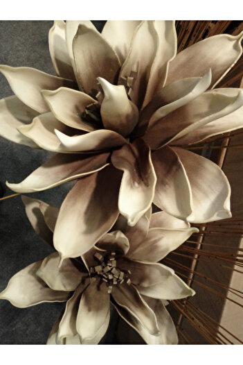 OEM Decorative flower Dahlia brown, artificial foam flower L90 cm