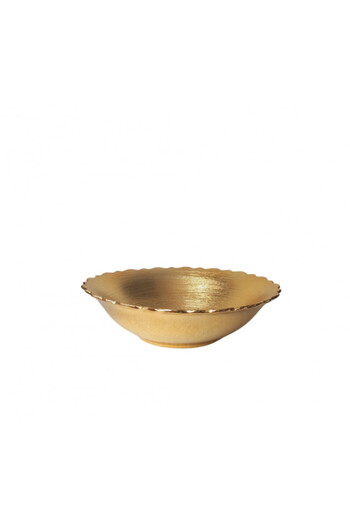 OEM Gold-striped bowl, wavy edges D25cm