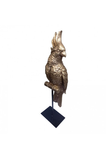 OEM Golden "Parrot" statuette on metal stand, H 42cm
