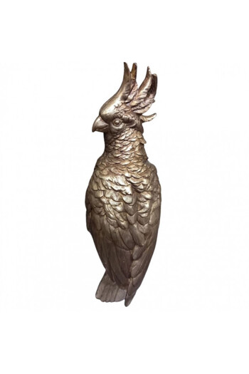 OEM Golden "Parrot" statuette on metal stand, H 42cm