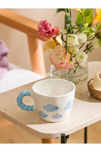 LC Waikiki Lcw Home Blue Printed Ceramic Mug 270 ml