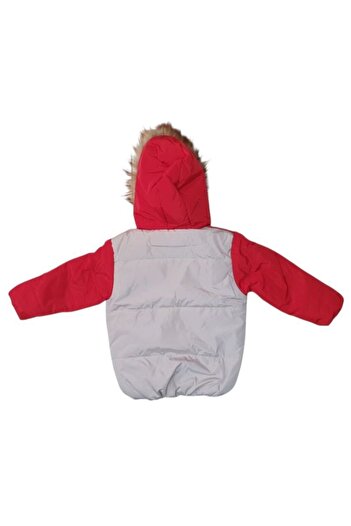 asiltr Thick Waterproof Hooded Inflatable Children's Coat with Fur Inside. 1 Year Old /2 Years Old/3 Years Old/4 Years Old