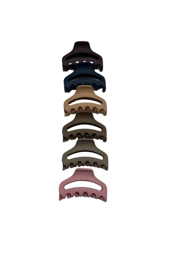 ZAYA 6-piece large latch clip set in various colors and shapes