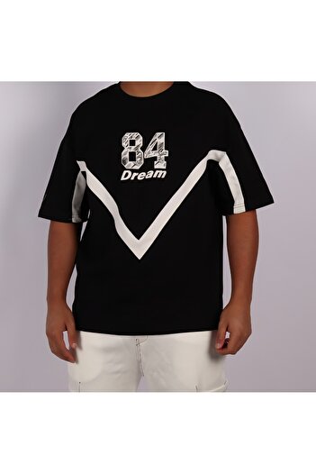 Red Planet Oversize T-Shirt with Number 84 Print