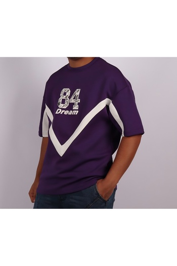 Red Planet Oversize T-Shirt with Number 84 Print