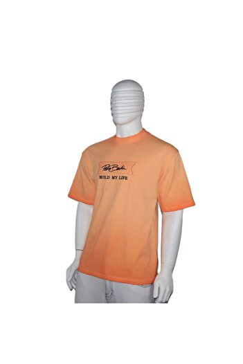 Red Planet Washed Cotton T-Shirt with Unique Design
