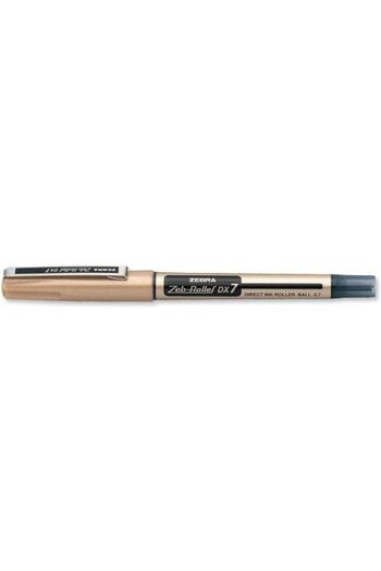 Zebra Technologies ZEBRA DX-7 Needle Point Rollerball Pen 0.7mm Tip EX-JB5 Black (Box of 10)