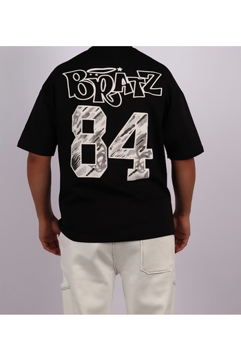 Red Planet Oversize T-Shirt with Number 84 Print