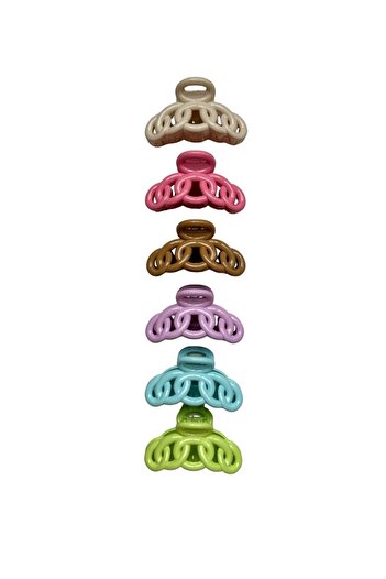 ZAYA 6-Piece Large Latch Clip Set in Assorted Colors and Shapes