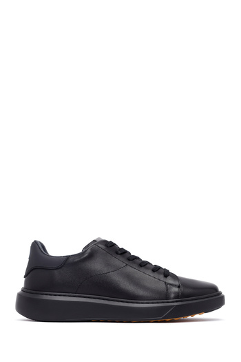 Derimod Men's Black Lace-Up Thick Soled Leather Sneaker 25Wfd685318