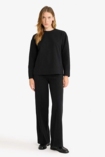 DeFacto Straight Fit Elastic Waist Thessaloniki Fabric Trousers E8435Ax25Au