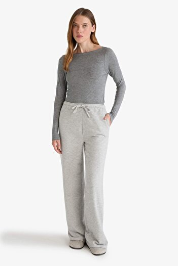 DeFacto Modal Cashmere Soft Textured Boat Neck Long Sleeve Top-Fall in Love F2264Ax25Au