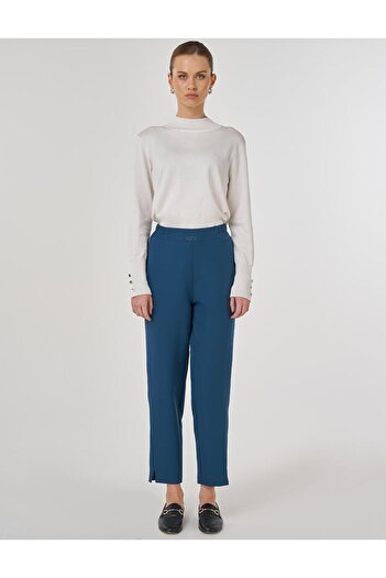 KYR Metallic Printed Carrot Pants Petrol