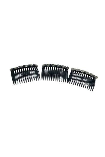 ZAYA 3-Piece Elegant Black Latch Wire Hair Clip Set