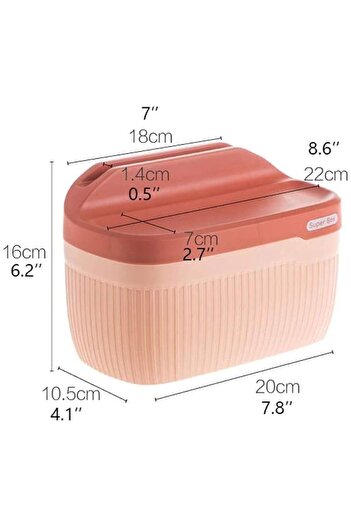 Kapo Super Box Wall Mount Bathroom Organizer with Tissue Dispenser and Top Storage Shelf x2
