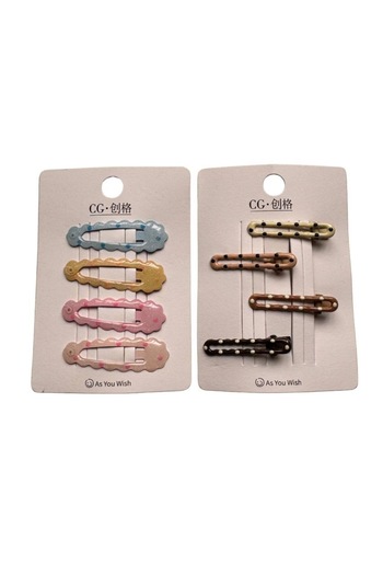 LETING 8 Pieces Hair Clips 2 Sets Different Shapes Colorful