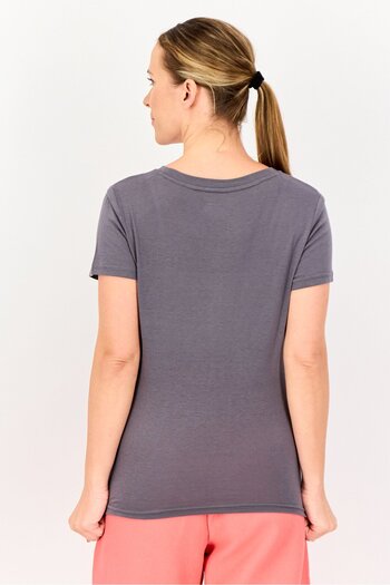 Aeropostale Women Sportswear Fit Short Sleeves Training T-Shirt, Grey