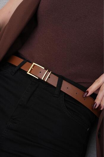 Desre Moda Körülü Gold Buckle Women's Belt Trouser Belt Coat Belt Waist Belt Shirt Belt