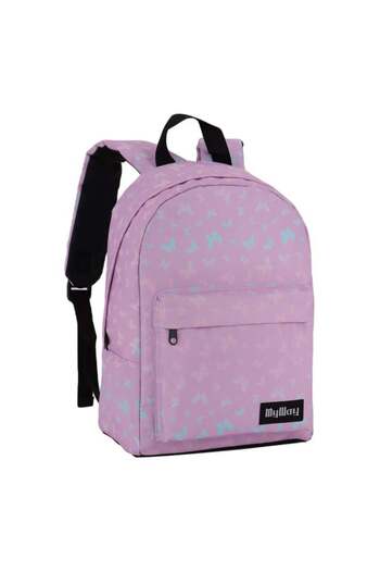 My Way Children's Backpack for Kindergarten, Pink, with Butterfly Pattern,