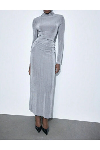 SHEIN maxi dress, gray