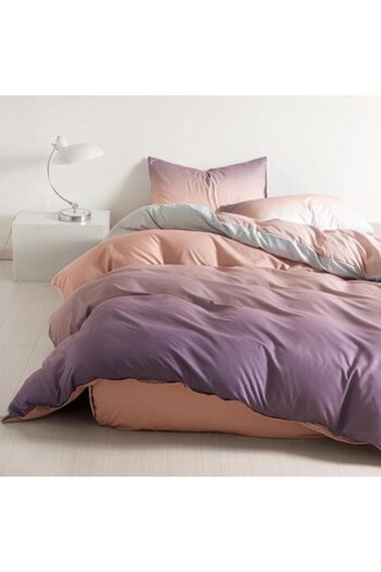 Casa de Vis Set lenjerie de pat, 1 persoana, 140 x 200 cm, cu elastic, finet satinat, 4 piese,